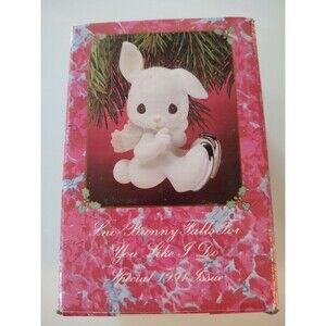 Precious Moments Christmas Ornament Sno-Bunny Falls For You Like I Do 1991 MIB